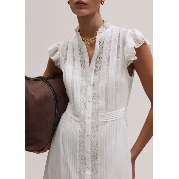 ME+EM ME+EM 2-in-1 Maxi Dress in Soft White - Dresses - Intelligent British Fashion at Coveti