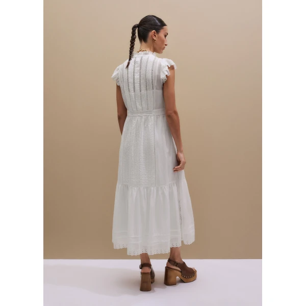 ME+EM ME+EM 2-in-1 Maxi Dress in Soft White - Dresses - Intelligent British Fashion at Coveti