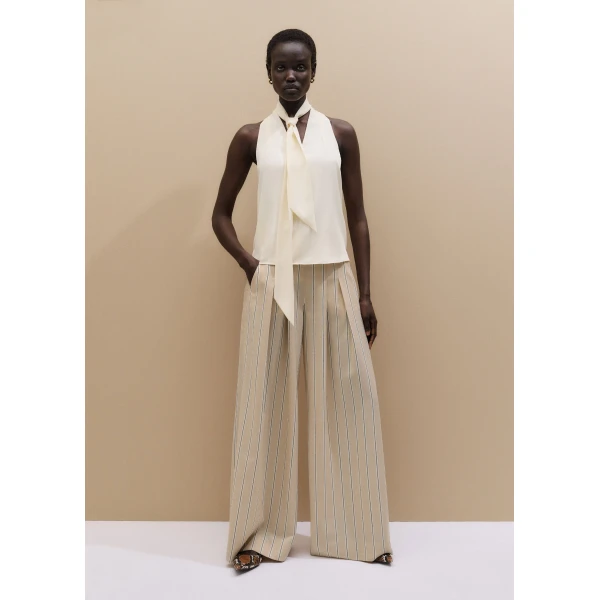 ME+EM ME+EM 2-in-1 V-Neck Cami Top in Light Cream - Tops - Intelligent British Fashion at Coveti