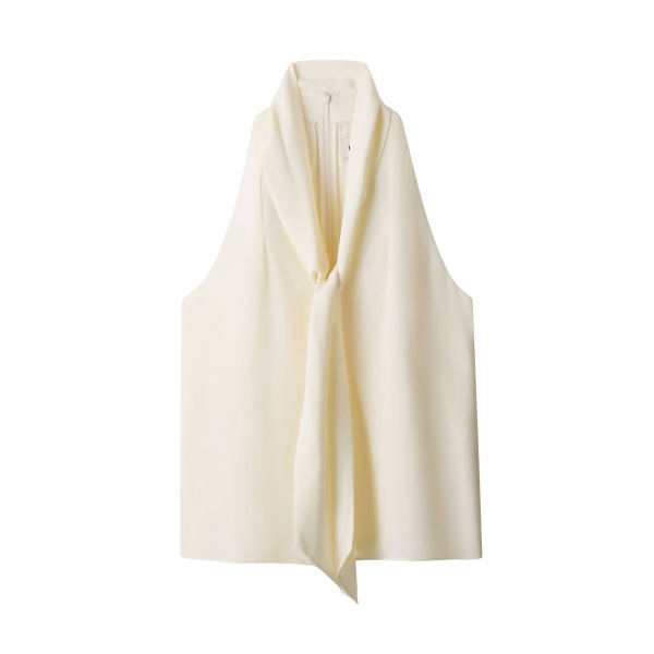 ME+EM ME+EM 2-in-1 V-Neck Cami Top in Light Cream - Tops - Intelligent British Fashion at Coveti