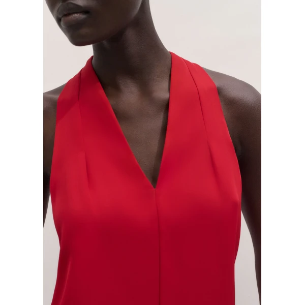 ME+EM ME+EM 2-in-1 V-Neck Cami Top in Ruby Red - Tops - Intelligent British Fashion at Coveti