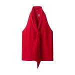ME+EM ME+EM 2-in-1 V-Neck Cami Top in Ruby Red - Tops - Intelligent British Fashion at Coveti