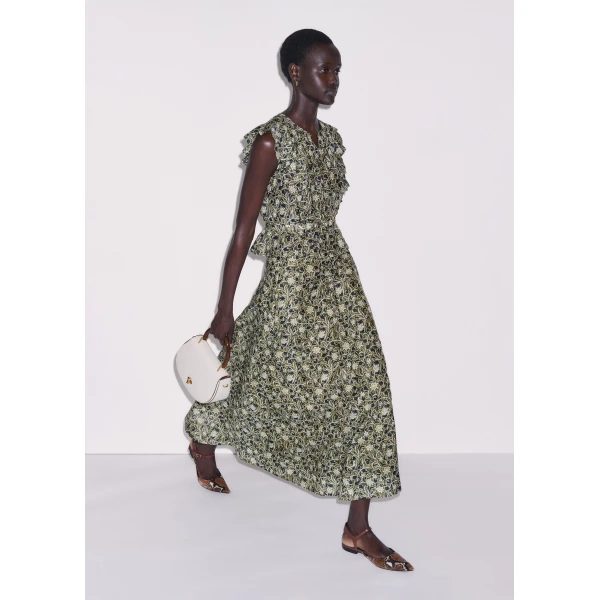 ME+EM ME+EM A-Line Maxi Skirt in Green/Multi - Skirts - Intelligent British Fashion at Coveti