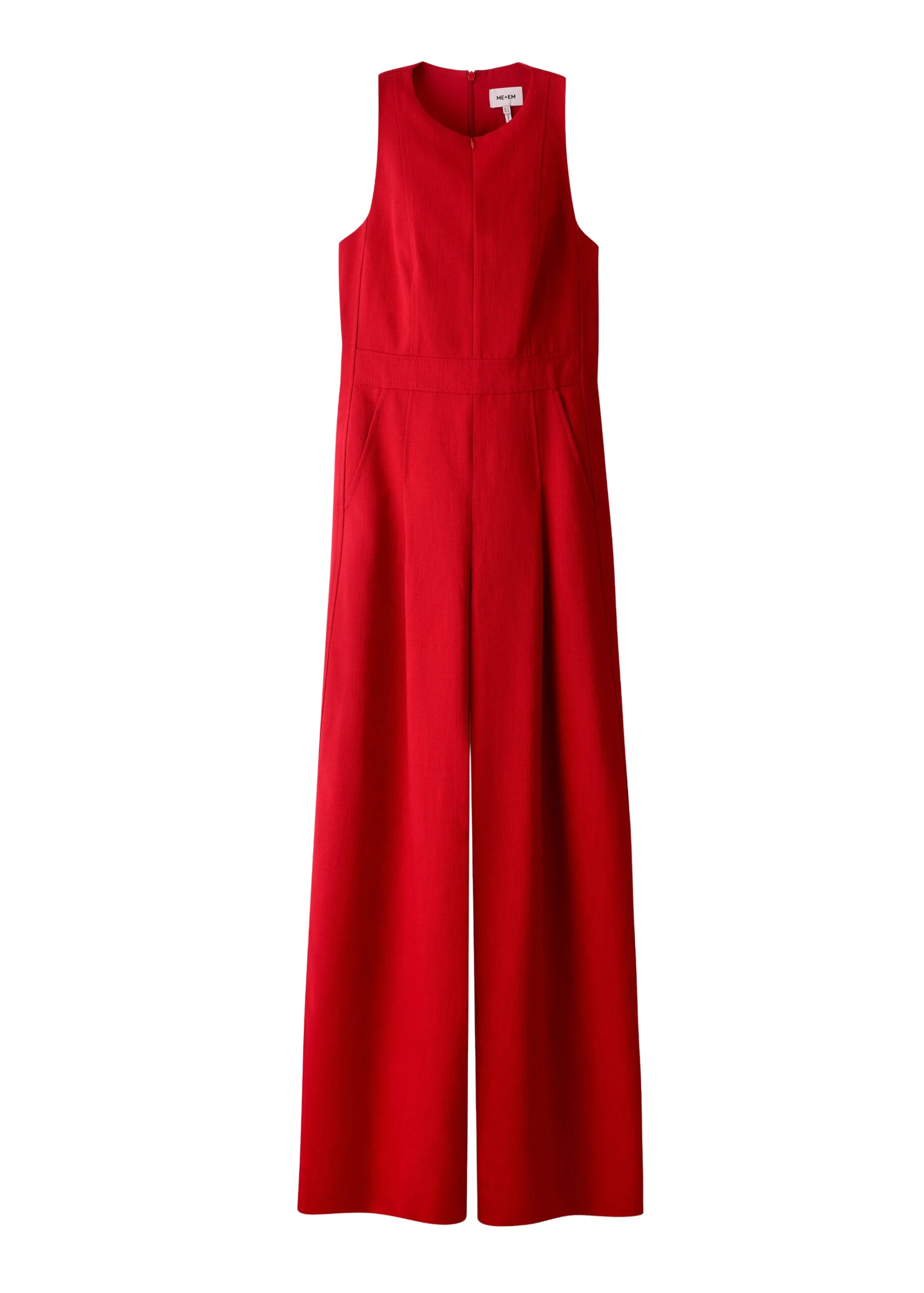 MEEM-MEEM-AM-PM-Wide-Leg-Jumpsuit-in-Ruby-Red-Coveti-scaled31377_nobg ME+EM ME+EM AM-PM Wide-Leg Jumpsuit in Ruby Red - Jumpsuit - Intelligent British Fashion at Coveti