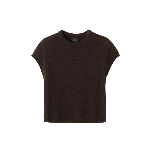 ME+EM ME+EM Baby Tee in Cocoa Brown - Knitwear - Intelligent British Fashion at Coveti