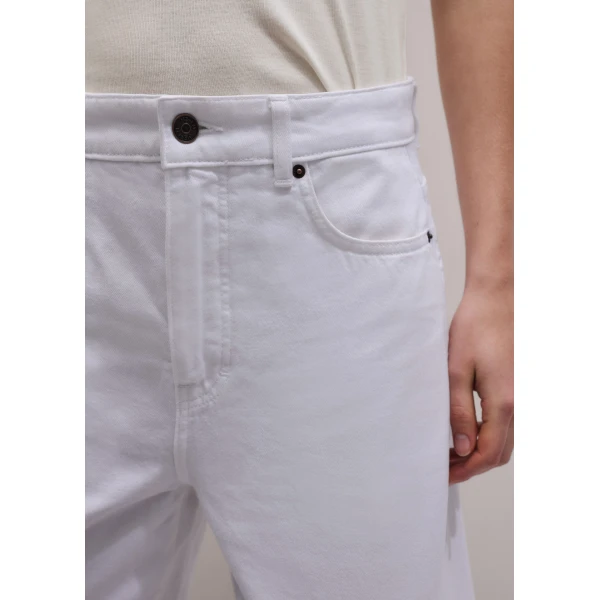 ME+EM ME+EM Bermuda Short in Soft White Wash - Shorts - Intelligent British Fashion at Coveti