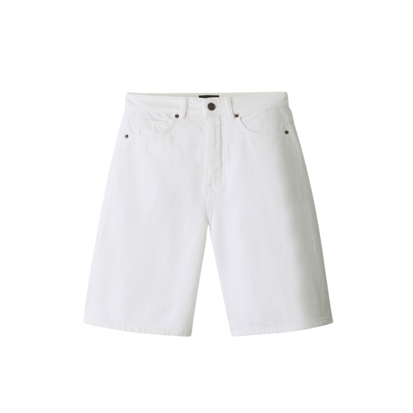ME+EM ME+EM Bermuda Short in Soft White Wash - Shorts - Intelligent British Fashion at Coveti