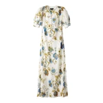 ME+EM ME+EM Bias Cut Maxi Dress in Light Cream/Multi - Dresses - Intelligent British Fashion at Coveti
