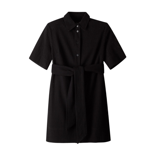 ME+EM ME+EM Broderie Short Dress in Black - Dresses - Intelligent British Fashion at Coveti