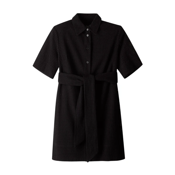 ME+EM ME+EM Broderie Short Dress in Black - Dresses - Intelligent British Fashion at Coveti