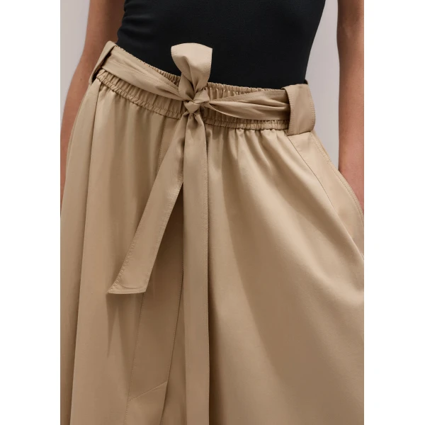 ME+EM ME+EM Button Front Maxi Skirt in Warm Stone - Skirts - Intelligent British Fashion at Coveti