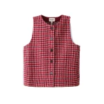 ME+EM ME+EM Button Shell Top in Pomegranate Red Multi - Tops - Intelligent British Fashion at Coveti
