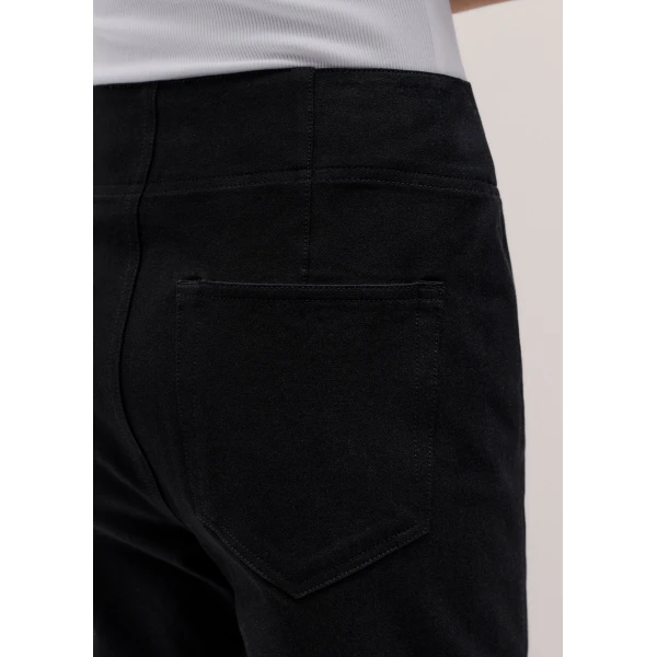 ME+EM ME+EM Capri Trouser in Black - Pants - Intelligent British Fashion at Coveti