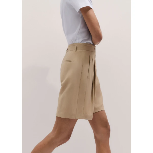 ME+EM ME+EM City Short in Warm Stone - Shorts - Intelligent British Fashion at Coveti