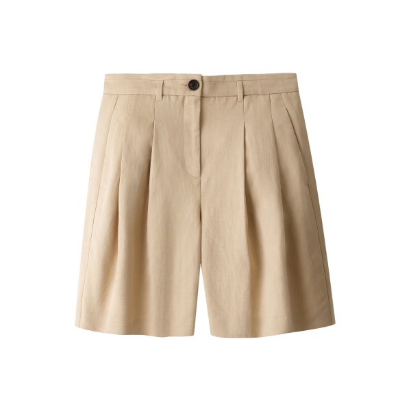 ME+EM ME+EM City Short in Warm Stone - Shorts - Intelligent British Fashion at Coveti