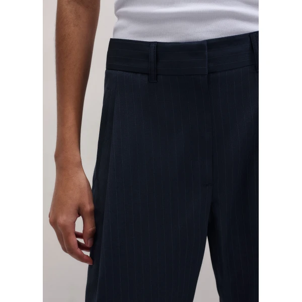 ME+EM ME+EM Clever Trouser in Navy - Pants - Intelligent British Fashion at Coveti