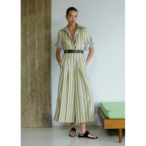 ME+EM ME+EM Crop Wide-Leg Jumpsuit in Olive/Multi - Jumpsuit - Intelligent British Fashion at Coveti