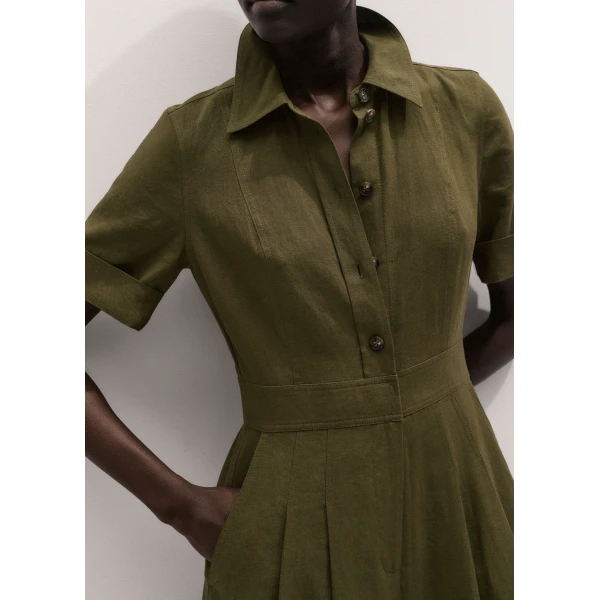 ME+EM ME+EM Culotte Jumpsuit in Olive Green - Jumpsuit - Intelligent British Fashion at Coveti