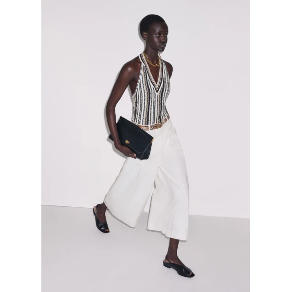 ME+EM ME+EM Double Pleat Culotte in Cream - Pants - Intelligent British Fashion at Coveti