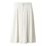 ME+EM ME+EM Double Pleat Culotte in Cream - Pants - Intelligent British Fashion at Coveti
