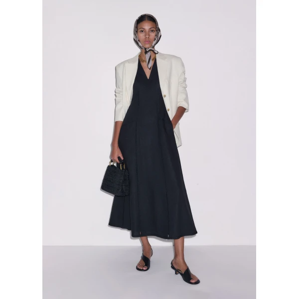 ME+EM ME+EM Embroidered Maxi Dress in Black - Dresses - Intelligent British Fashion at Coveti
