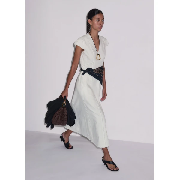 ME+EM ME+EM Embroidered Maxi Dress in Soft White - Dresses - Intelligent British Fashion at Coveti