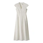 ME+EM ME+EM Embroidered Maxi Dress in Soft White - Dresses - Intelligent British Fashion at Coveti