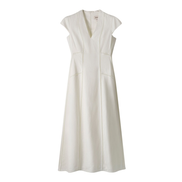 ME+EM ME+EM Embroidered Maxi Dress in Soft White - Dresses - Intelligent British Fashion at Coveti