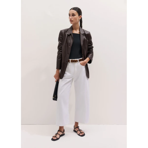 ME+EM ME+EM Exaggerated Crop Jean in Soft White Wash - Pants - Intelligent British Fashion at Coveti