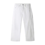 ME+EM ME+EM Exaggerated Crop Jean in Soft White Wash - Pants - Intelligent British Fashion at Coveti