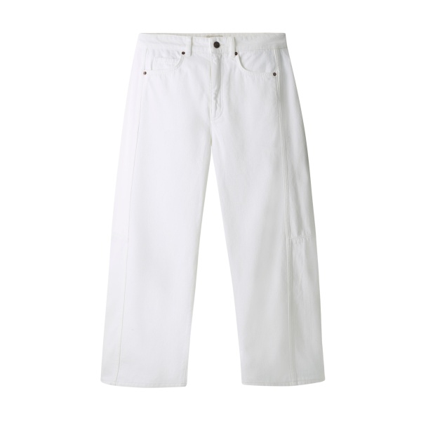 ME+EM ME+EM Exaggerated Crop Jean in Soft White Wash - Pants - Intelligent British Fashion at Coveti