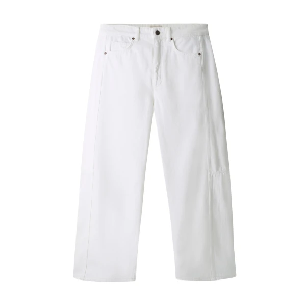 ME+EM ME+EM Exaggerated Crop Jean in Soft White Wash - Pants - Intelligent British Fashion at Coveti