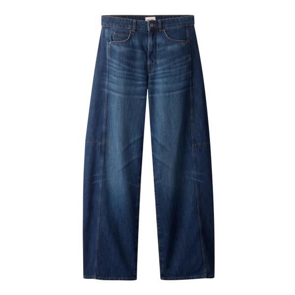 ME+EM ME+EM Exaggerated Taper Jean in Authentic Dark Wash - Pants - Intelligent British Fashion at Coveti