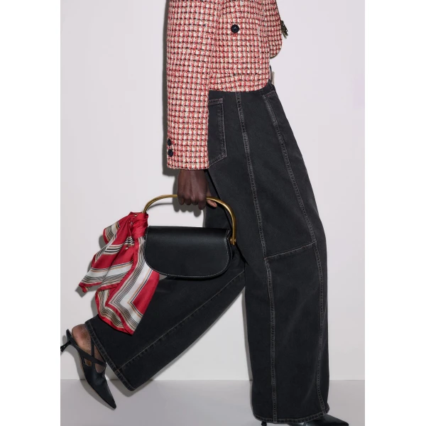ME+EM ME+EM Exaggerated Taper Jean in Black Wash - Pants - Intelligent British Fashion at Coveti