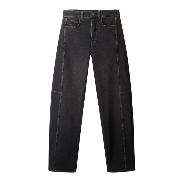ME+EM ME+EM Exaggerated Taper Jean in Black Wash - Pants - Intelligent British Fashion at Coveti