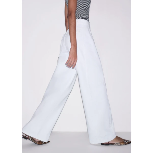 ME+EM ME+EM Exaggerated Taper Jean in Soft White Wash - Pants - Intelligent British Fashion at Coveti