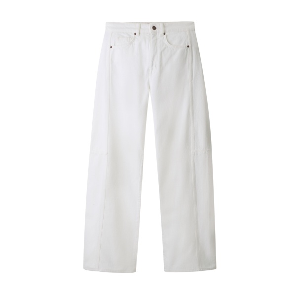 ME+EM ME+EM Exaggerated Taper Jean in Soft White Wash - Pants - Intelligent British Fashion at Coveti