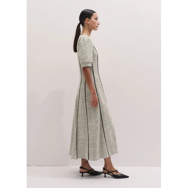 ME+EM ME+EM Fit + Flare Maxi Dress in Cream - Dresses - Intelligent British Fashion at Coveti