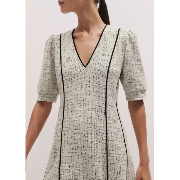 ME+EM ME+EM Fit + Flare Maxi Dress in Cream - Dresses - Intelligent British Fashion at Coveti