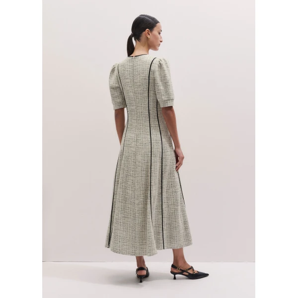 ME+EM ME+EM Fit + Flare Maxi Dress in Cream - Dresses - Intelligent British Fashion at Coveti