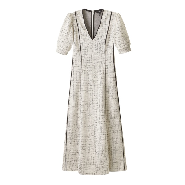 ME+EM ME+EM Fit + Flare Maxi Dress in Cream - Dresses - Intelligent British Fashion at Coveti