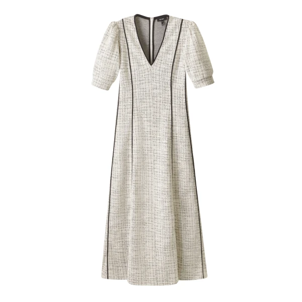 ME+EM ME+EM Fit + Flare Maxi Dress in Cream - Dresses - Intelligent British Fashion at Coveti