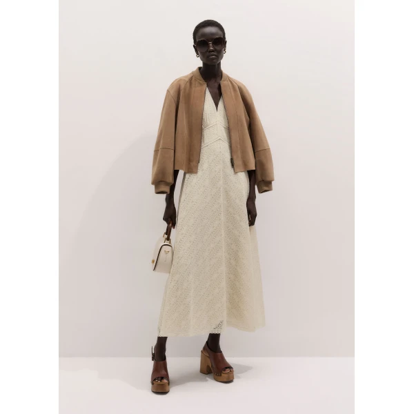 ME+EM ME+EM Fit + Flare Maxi Dress in Ecru - Dresses - Intelligent British Fashion at Coveti