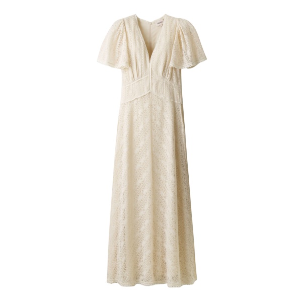ME+EM ME+EM Fit + Flare Maxi Dress in Ecru - Dresses - Intelligent British Fashion at Coveti