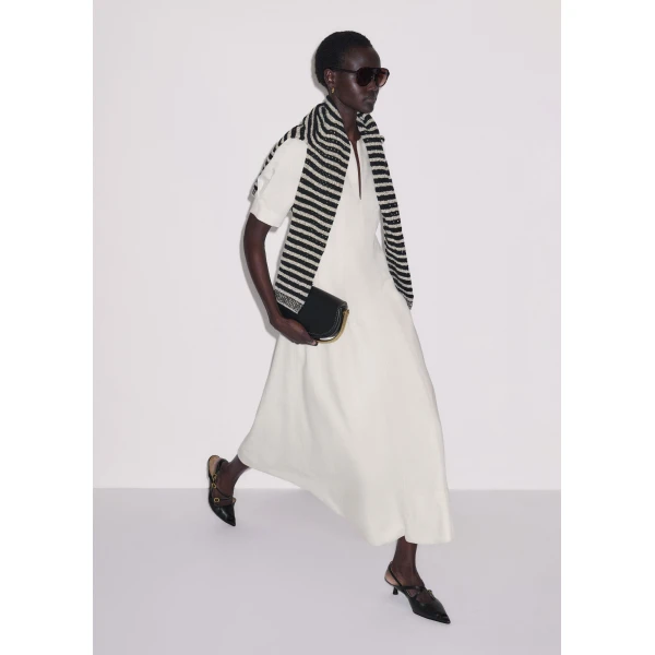 ME+EM ME+EM Fit + Flare Maxi Dress in Light Cream - Dresses - Intelligent British Fashion at Coveti
