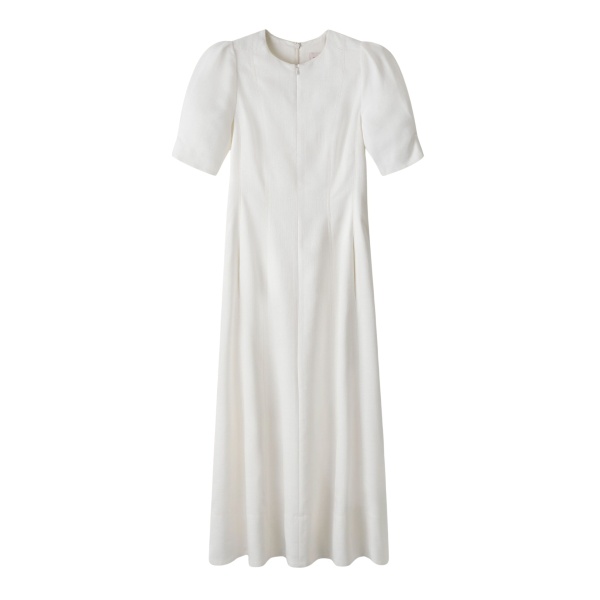 ME+EM ME+EM Fit + Flare Maxi Dress in Light Cream - Dresses - Intelligent British Fashion at Coveti