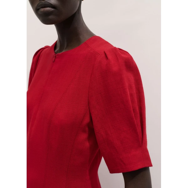 ME+EM ME+EM Fit + Flare Maxi Dress in Ruby Red - Dresses - Intelligent British Fashion at Coveti