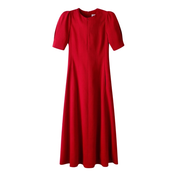 ME+EM ME+EM Fit + Flare Maxi Dress in Ruby Red - Dresses - Intelligent British Fashion at Coveti