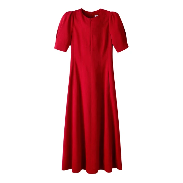 ME+EM ME+EM Fit + Flare Maxi Dress in Ruby Red - Dresses - Intelligent British Fashion at Coveti