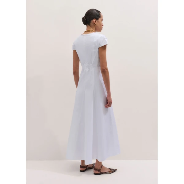 ME+EM ME+EM Fit + Flare Maxi Dress in Soft White - Dresses - Intelligent British Fashion at Coveti